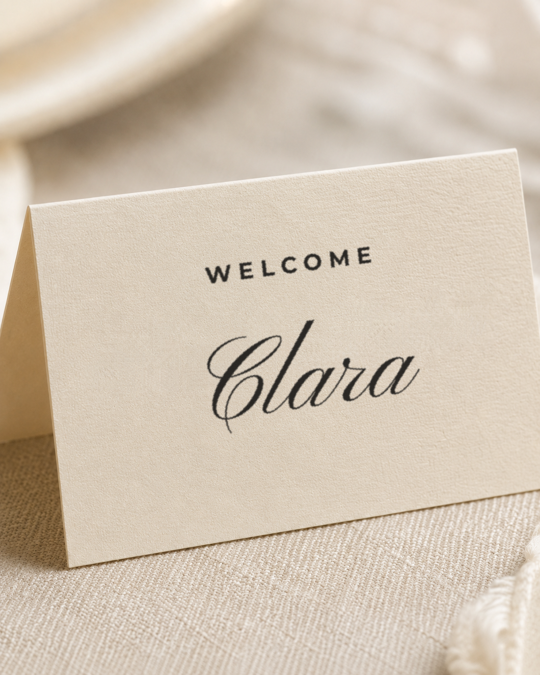 The Marchmont place card, close detail