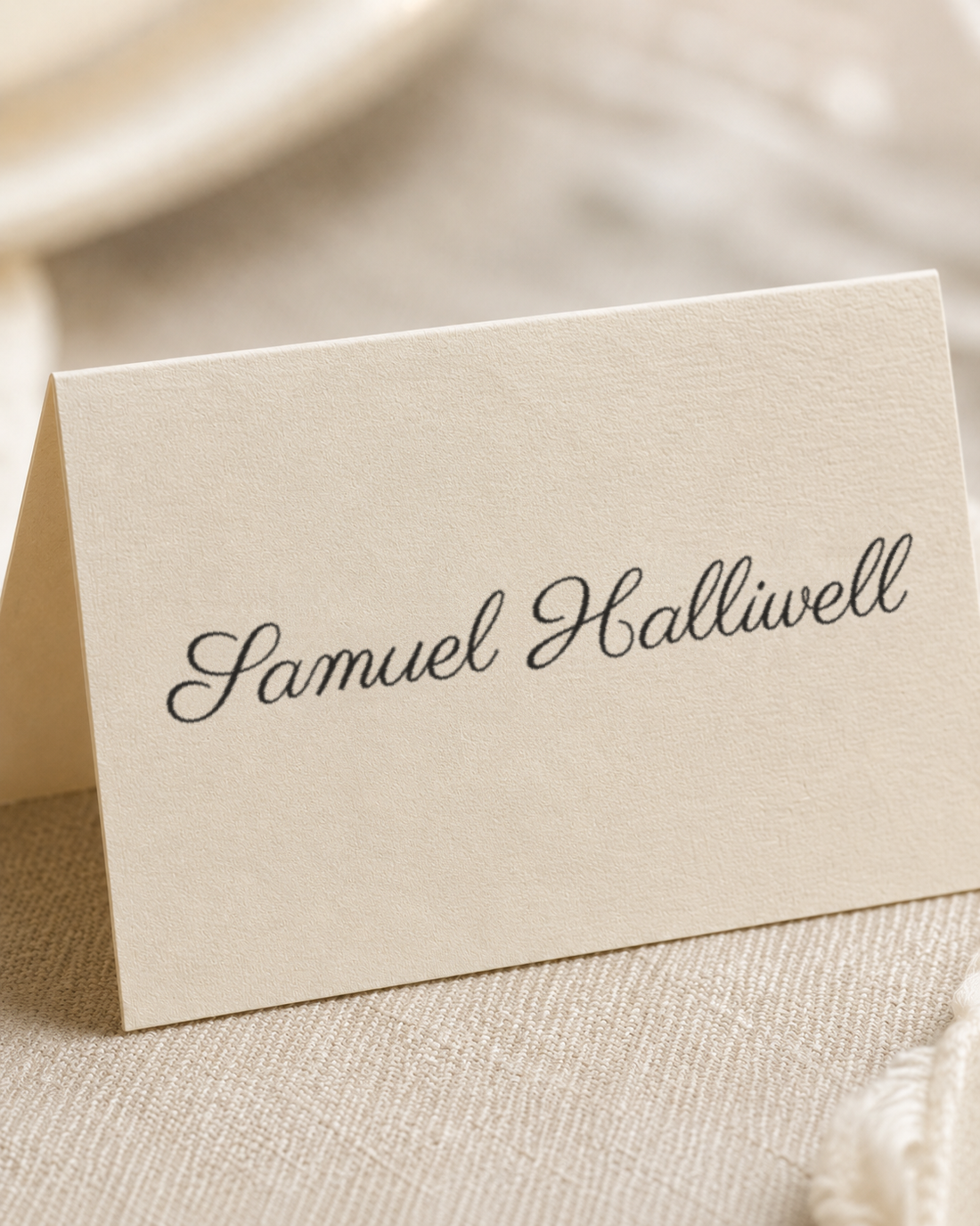 The Etta place card, close detail