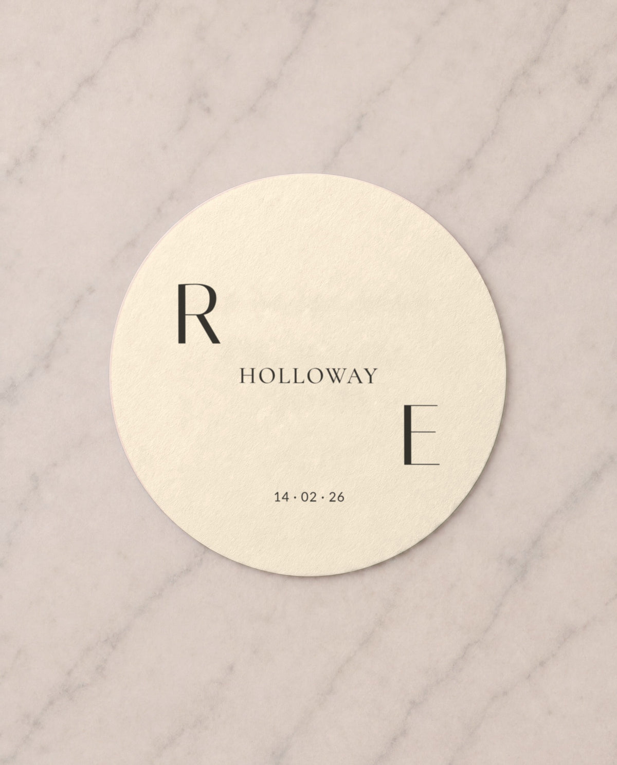 The Emblem personalised coaster, printed in Australia