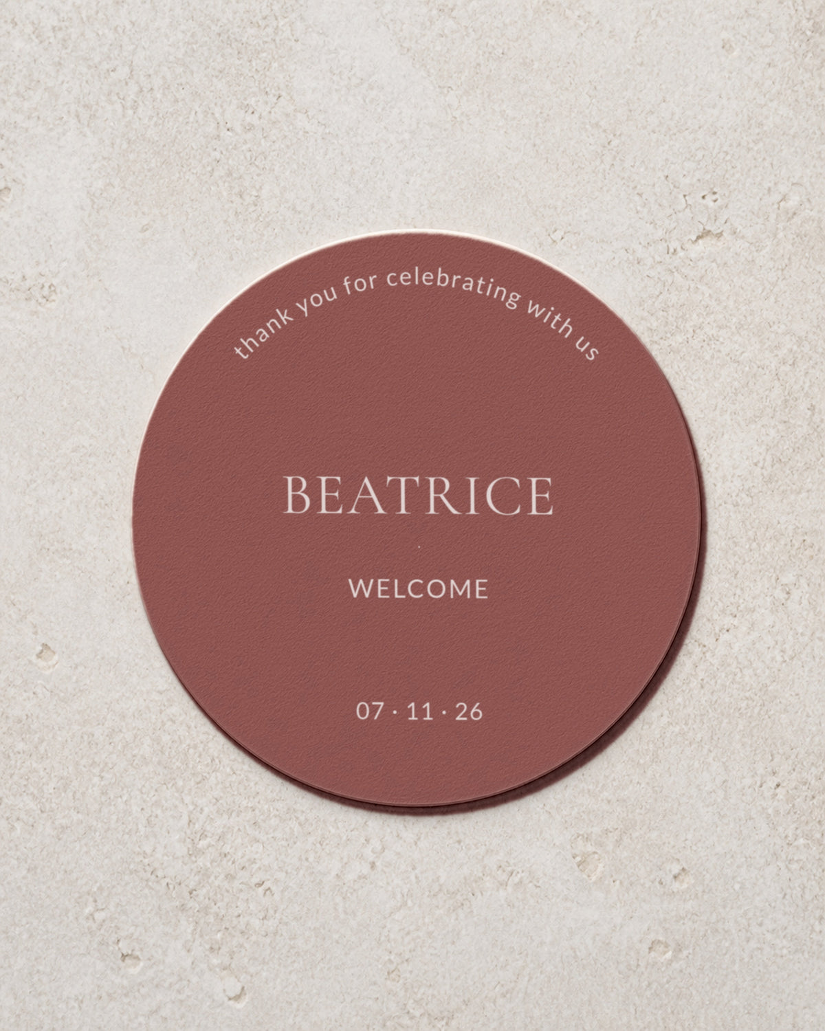 Nell coaster in Burgundy