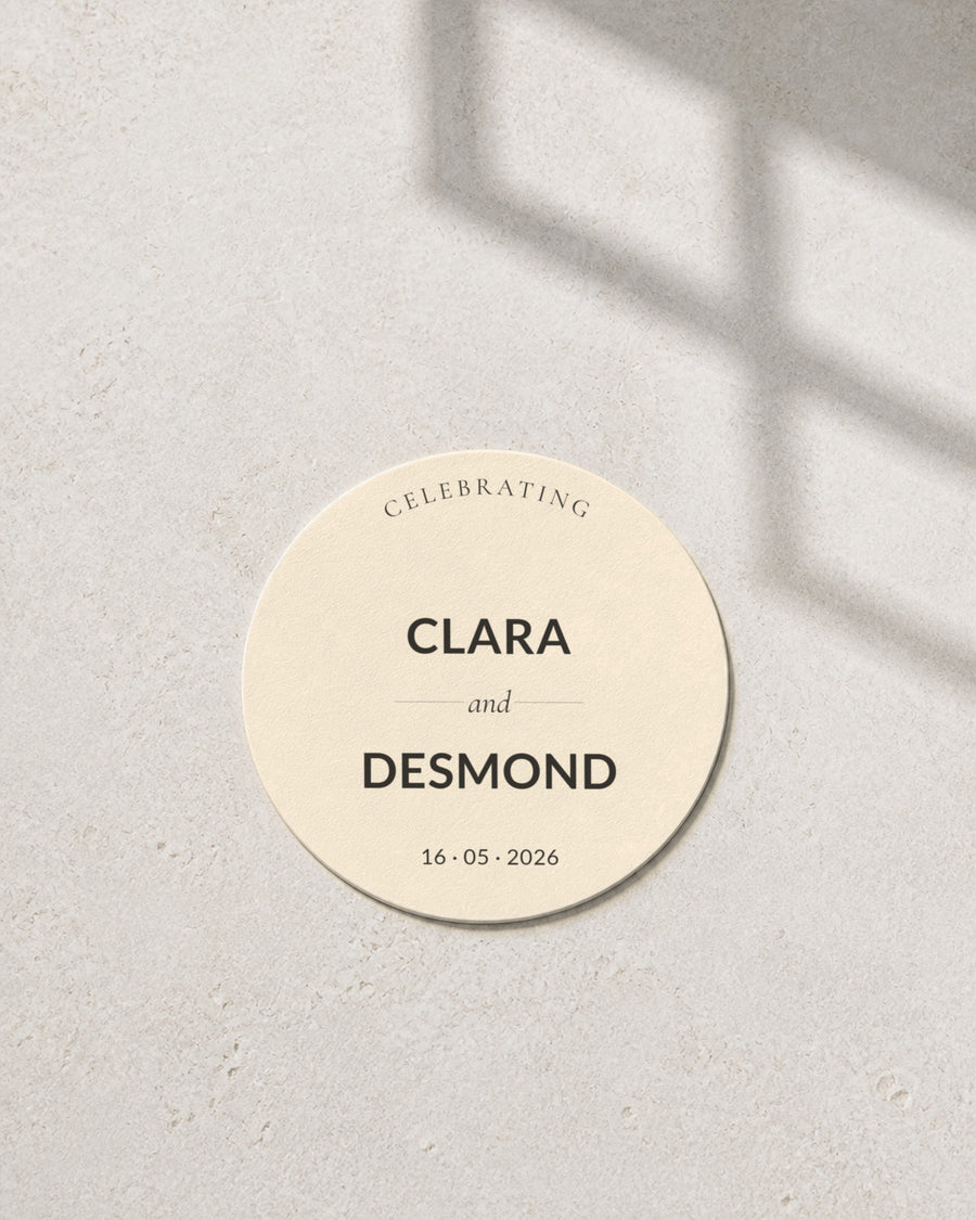 Claret ivory coaster in window light