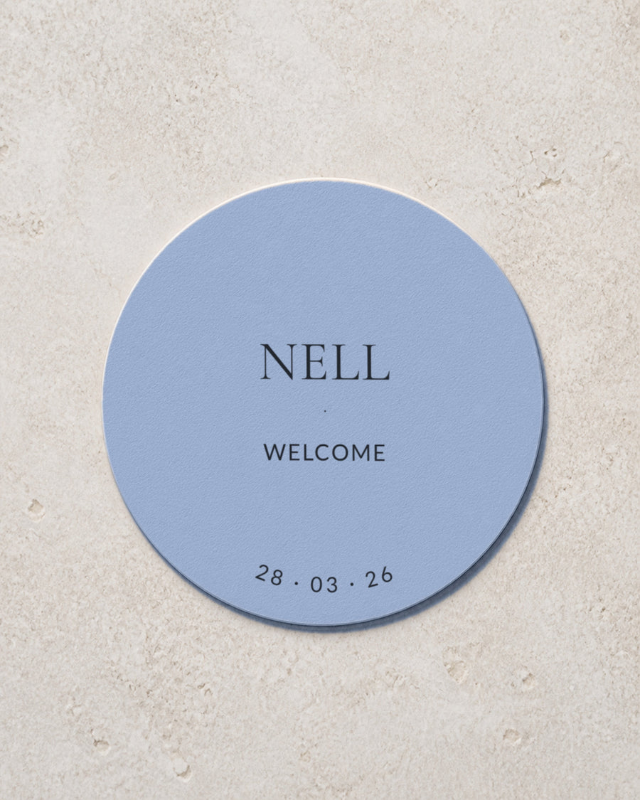 Winifred coaster in Dusty Blue