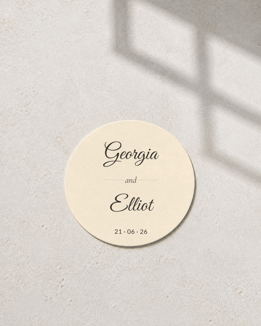 Rosalie ivory coaster in window light