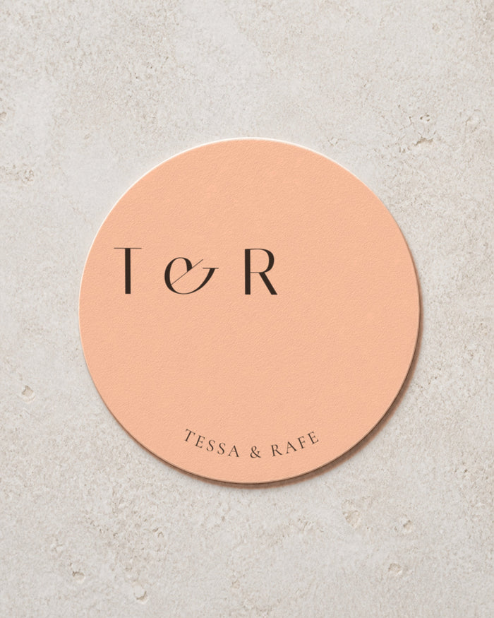 The Sinclair personalised coaster, printed in Australia
