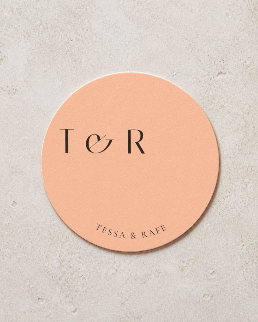 The Sinclair personalised coaster, printed in Australia