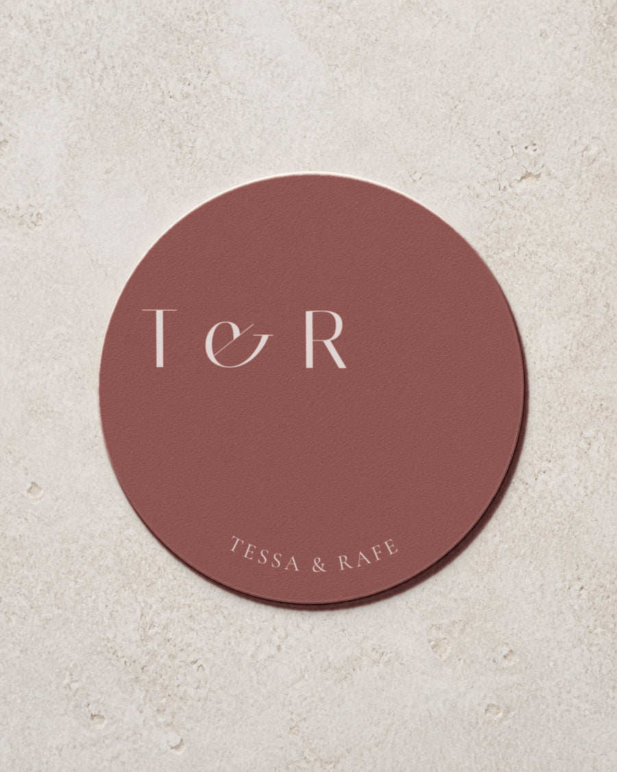 Burgundy coaster in Burgundy