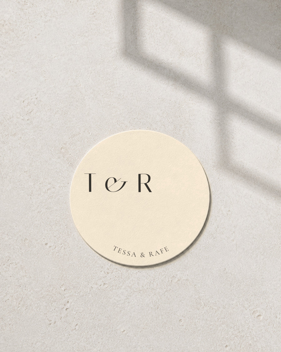 Burgundy ivory coaster in window light