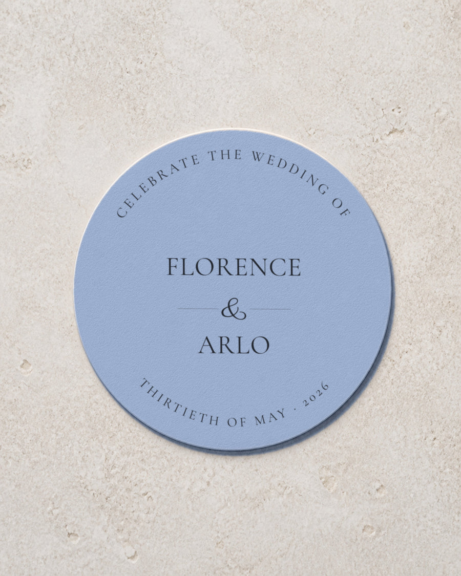The Augustine personalised coaster, printed in Australia