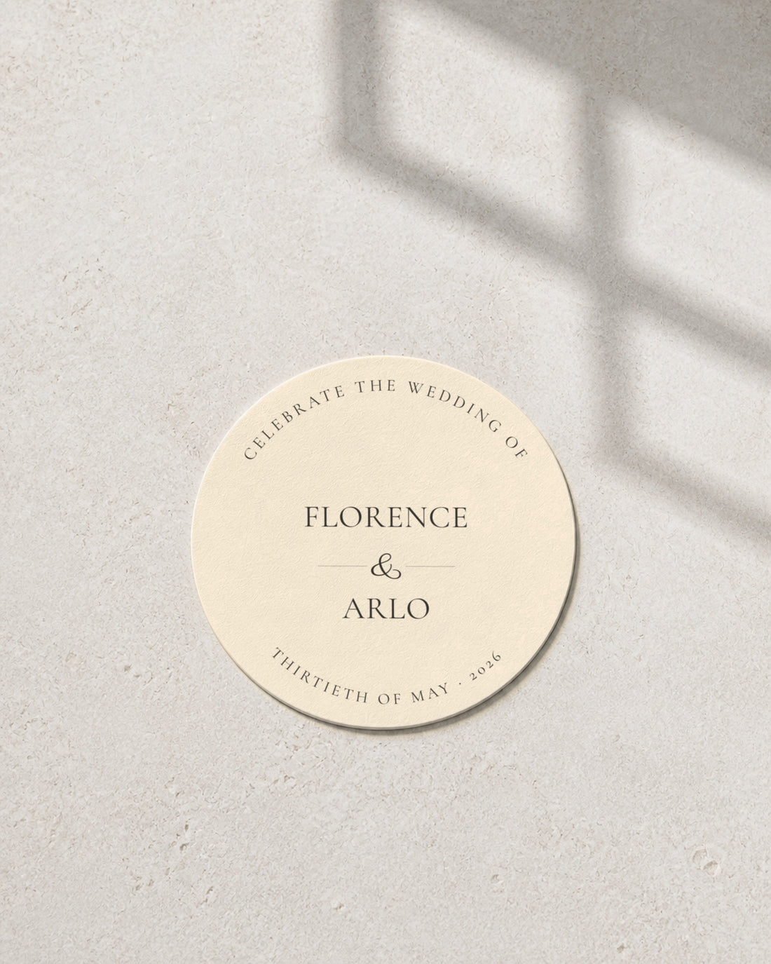 Augustine ivory coaster in window light