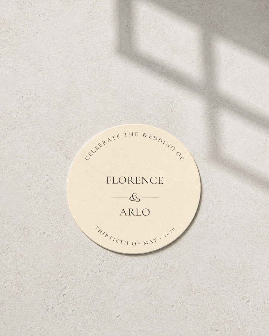 Augustine ivory coaster in window light