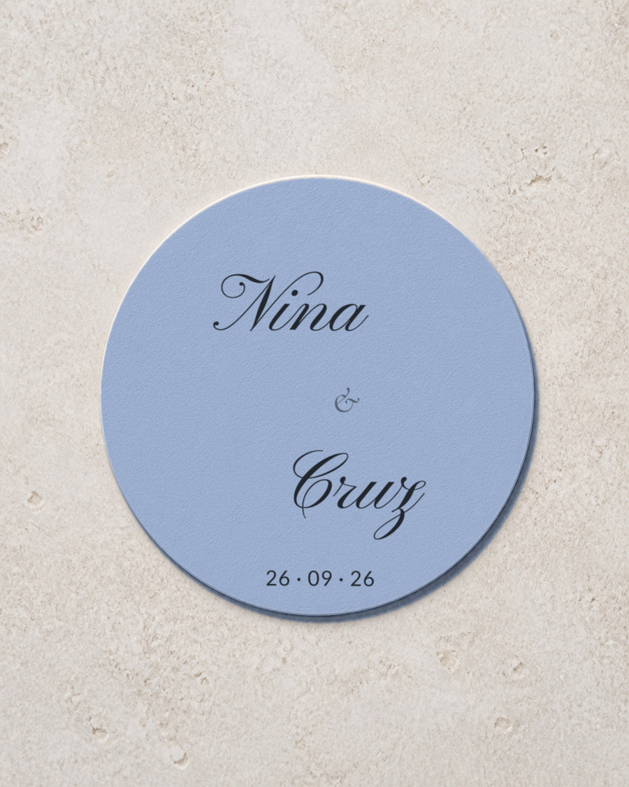 Everly coaster in Dusty Blue