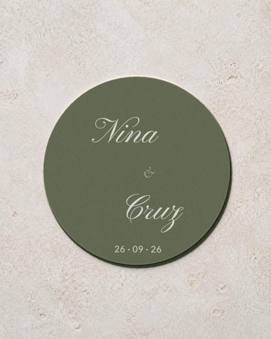 The Everly personalised coaster, printed in Australia