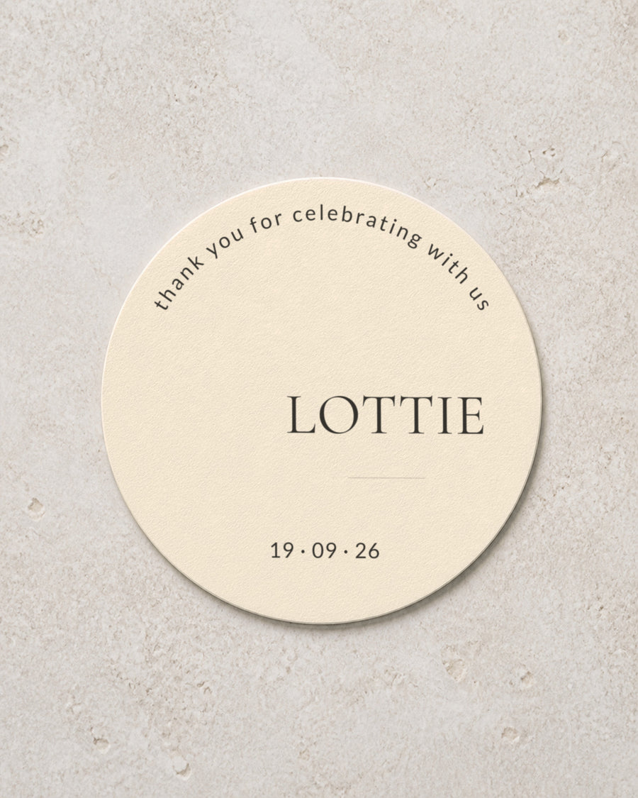 Bronte coaster in Ivory