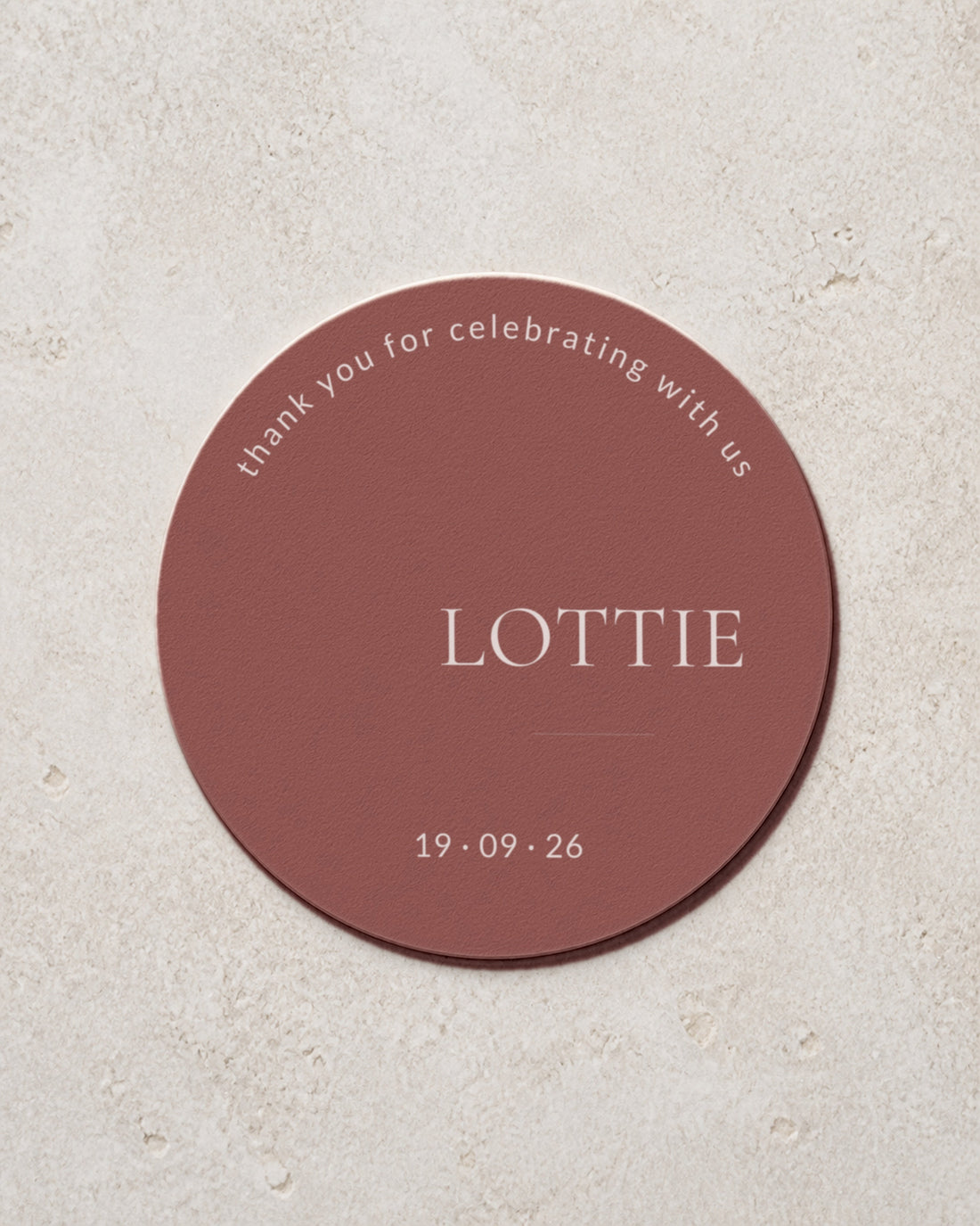 The Bronte personalised coaster, printed in Australia