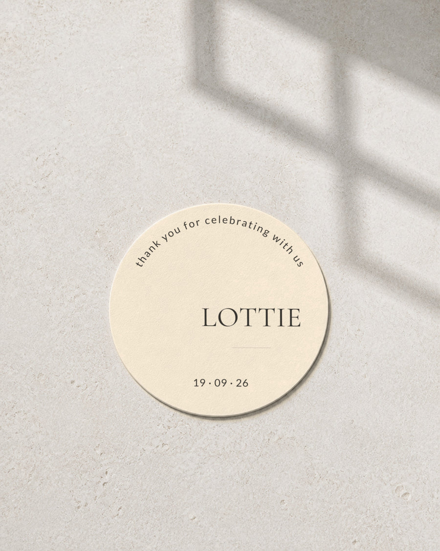 Bronte ivory coaster in window light