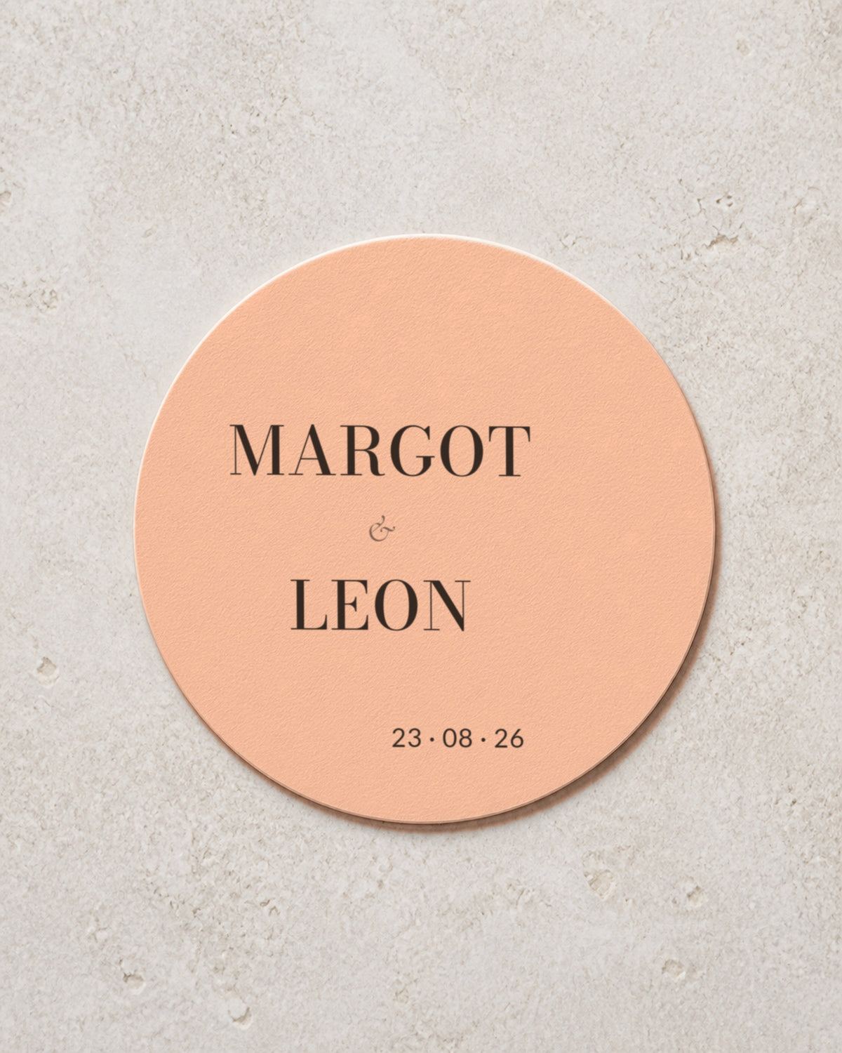 The Graphite personalised coaster, printed in Australia