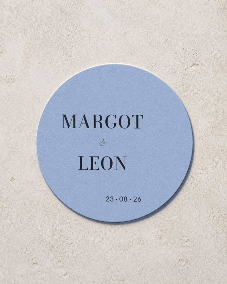 Graphite coaster in Dusty Blue