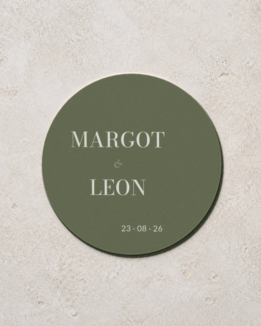 Graphite coaster in Sage