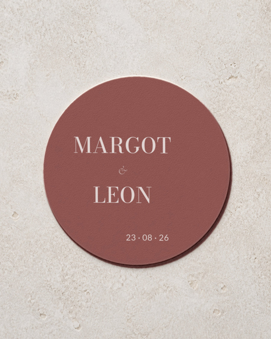 Graphite coaster in Burgundy