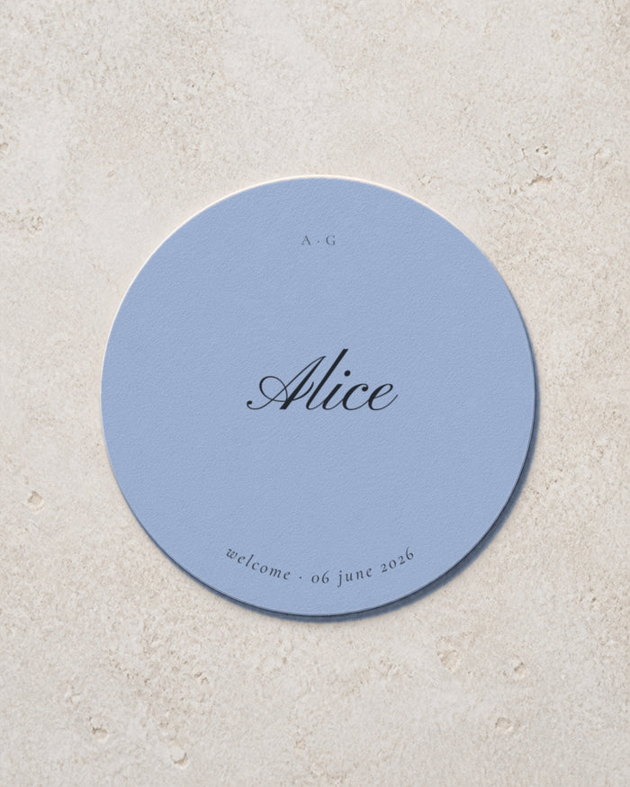The Hazel personalised coaster, printed in Australia