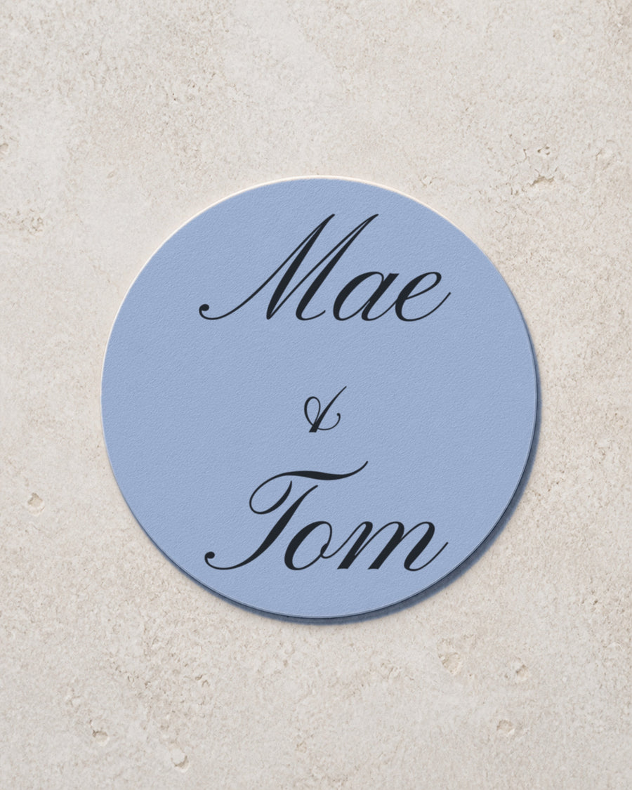 Tulle coaster in Dusty Blue