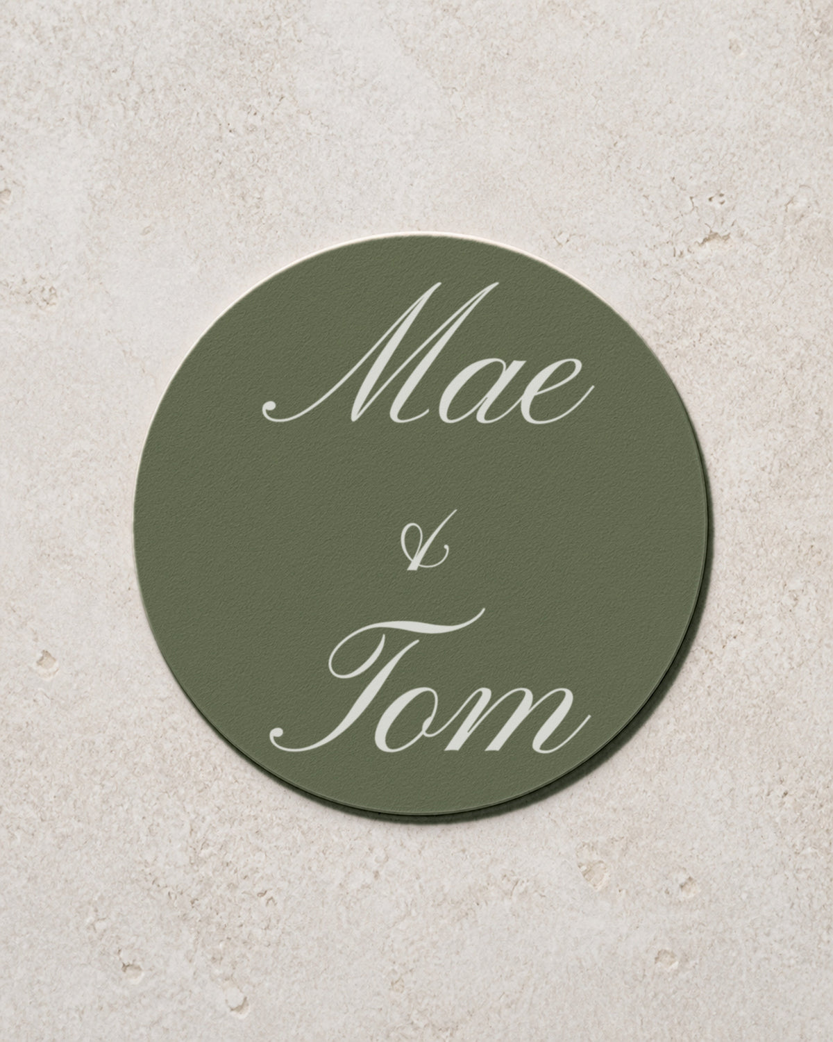 The Tulle personalised coaster, printed in Australia