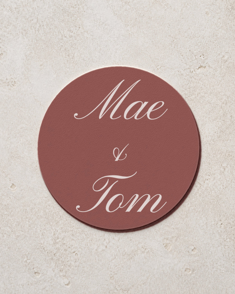 Tulle coaster in Burgundy