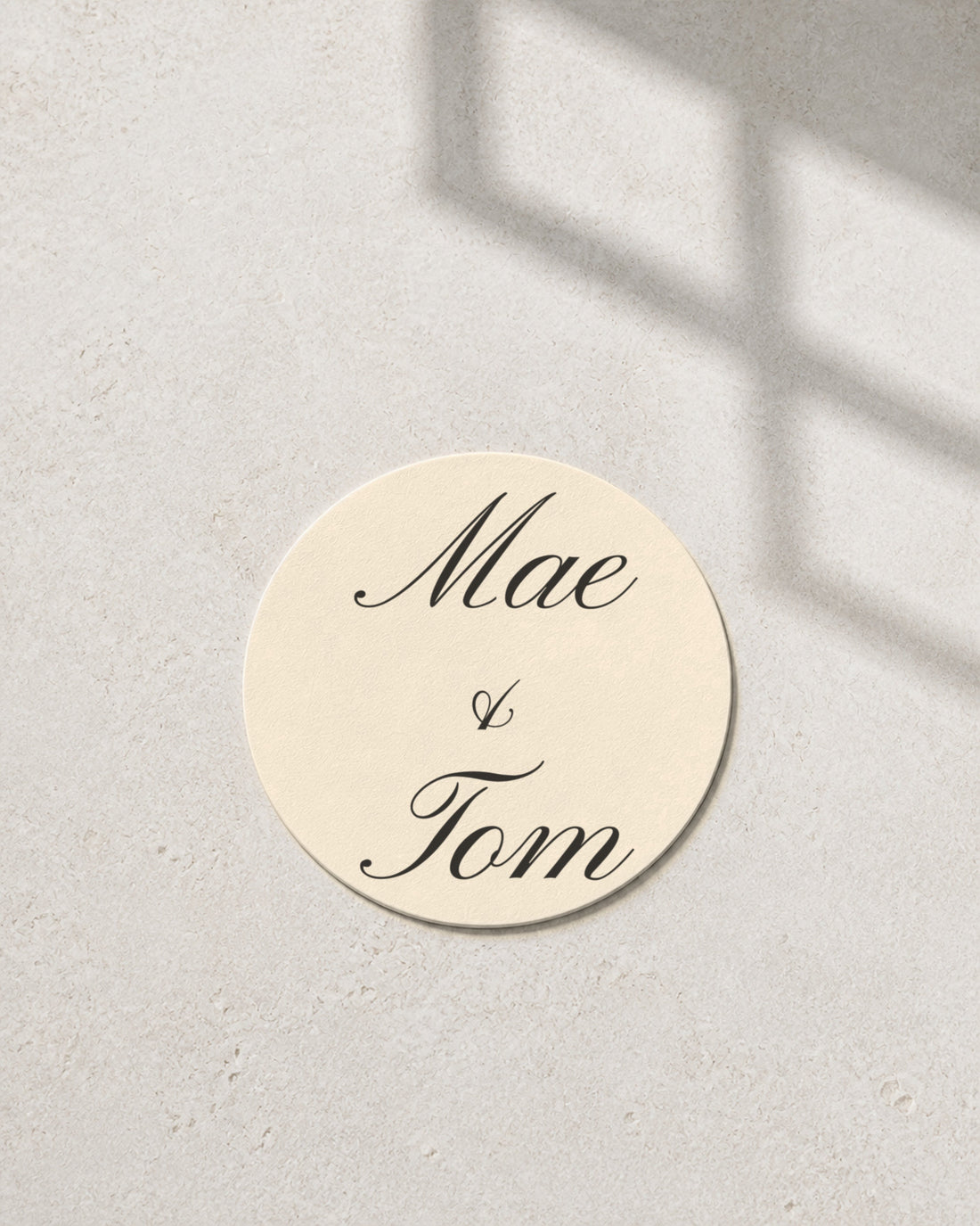 Tulle ivory coaster in window light