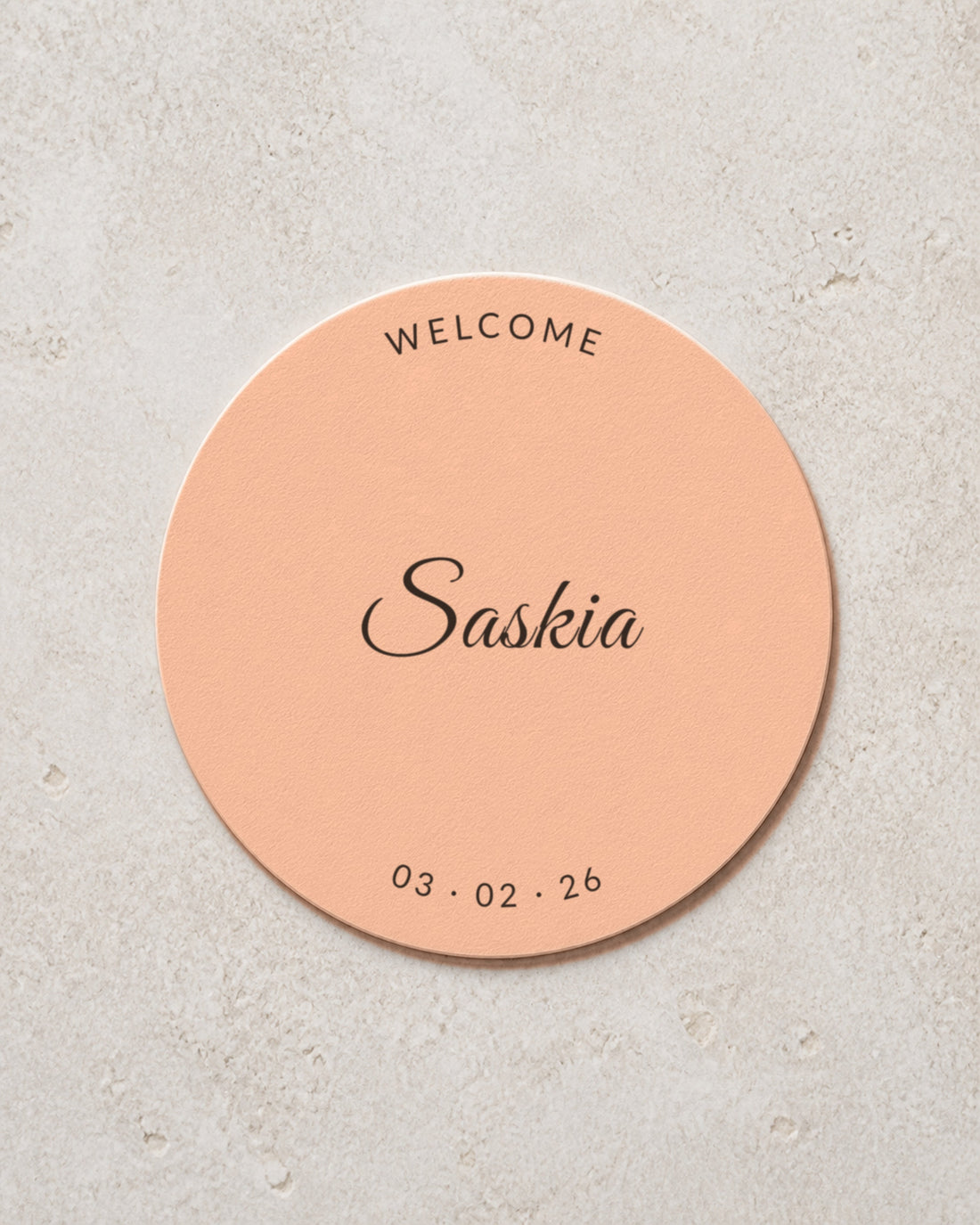 The Esme personalised coaster, printed in Australia