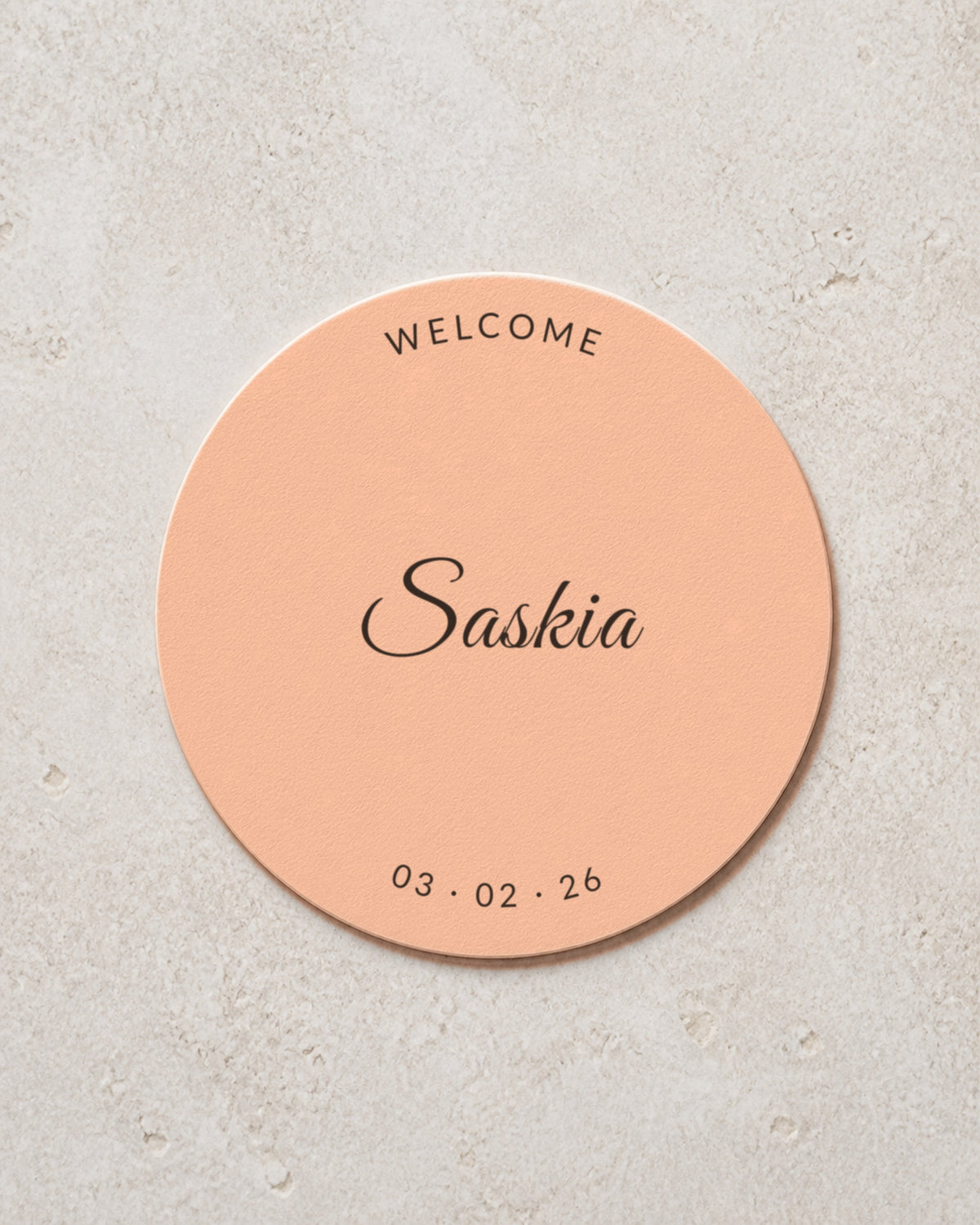 The Esme personalised coaster, printed in Australia