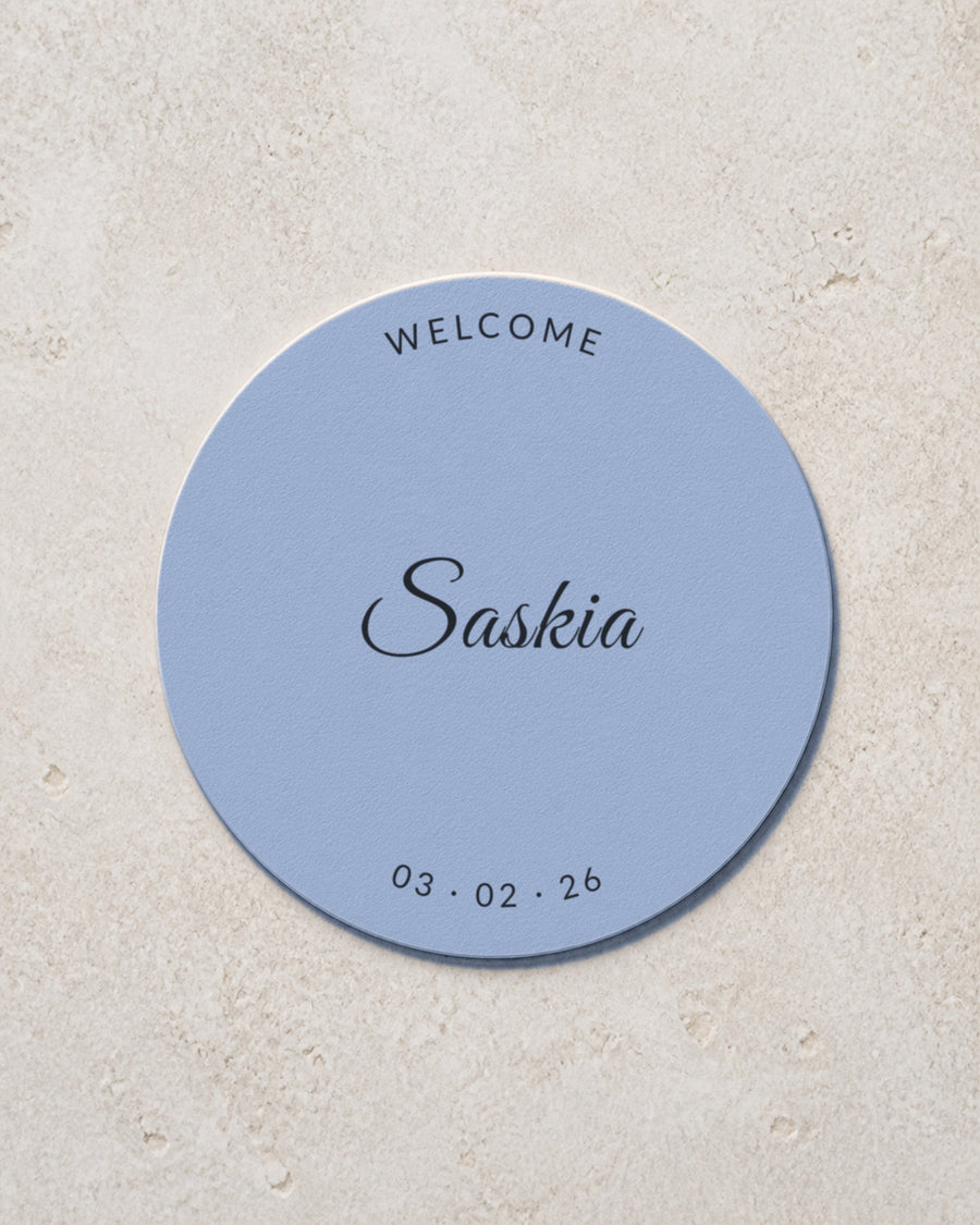 Esme coaster in Dusty Blue