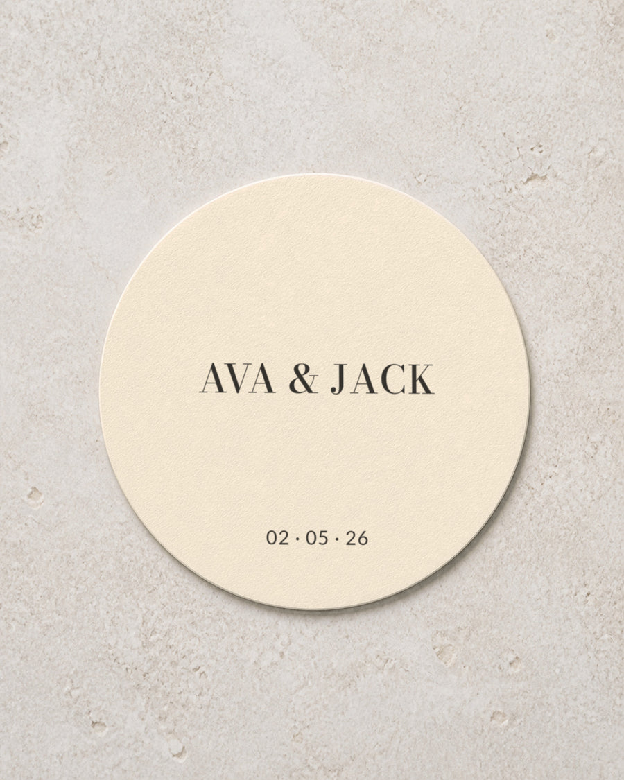 Marble coaster in Ivory