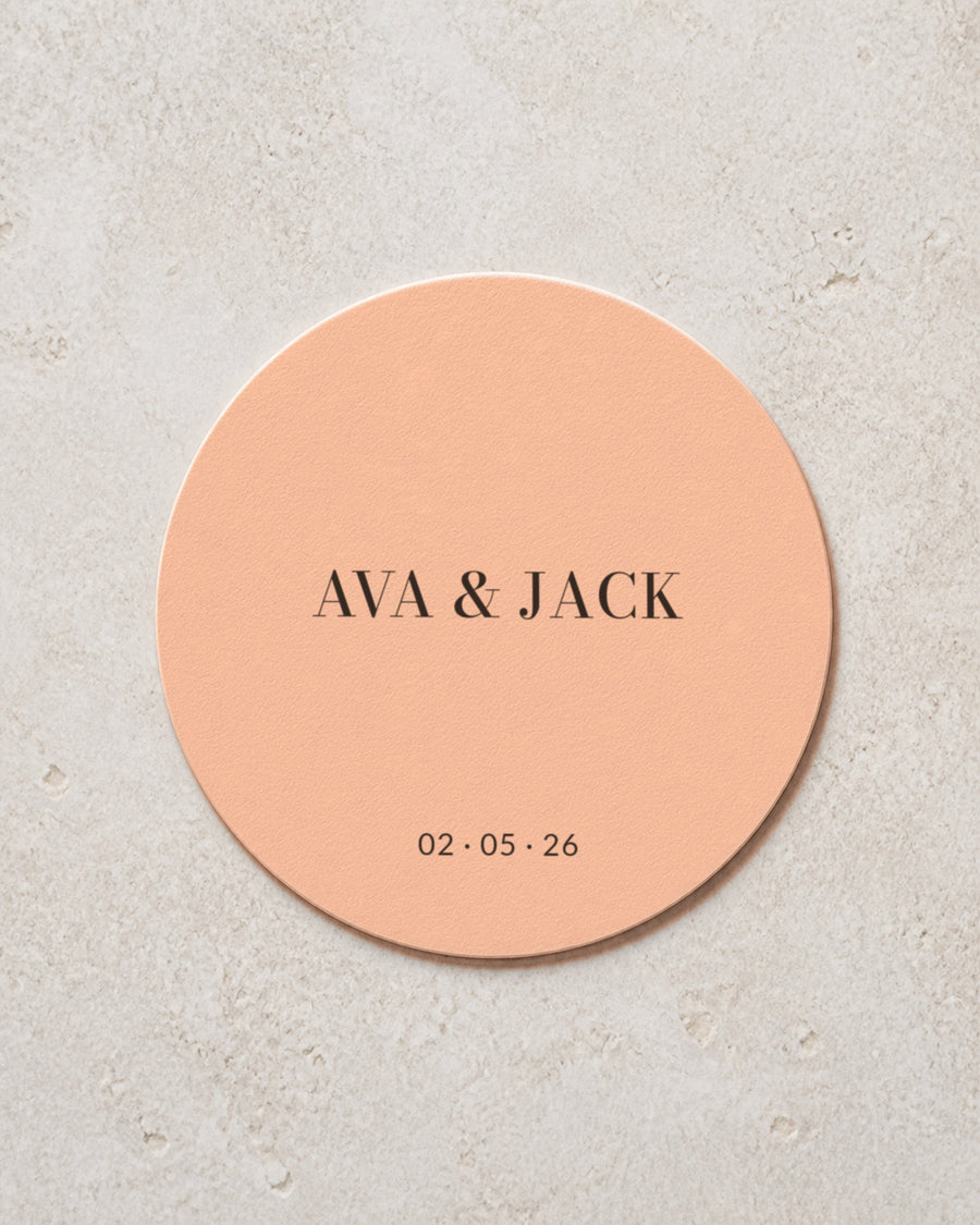 Marble coaster in Blush