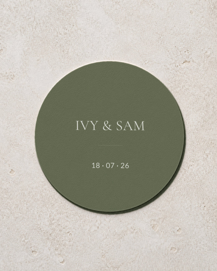 The Agnes personalised coaster, printed in Australia