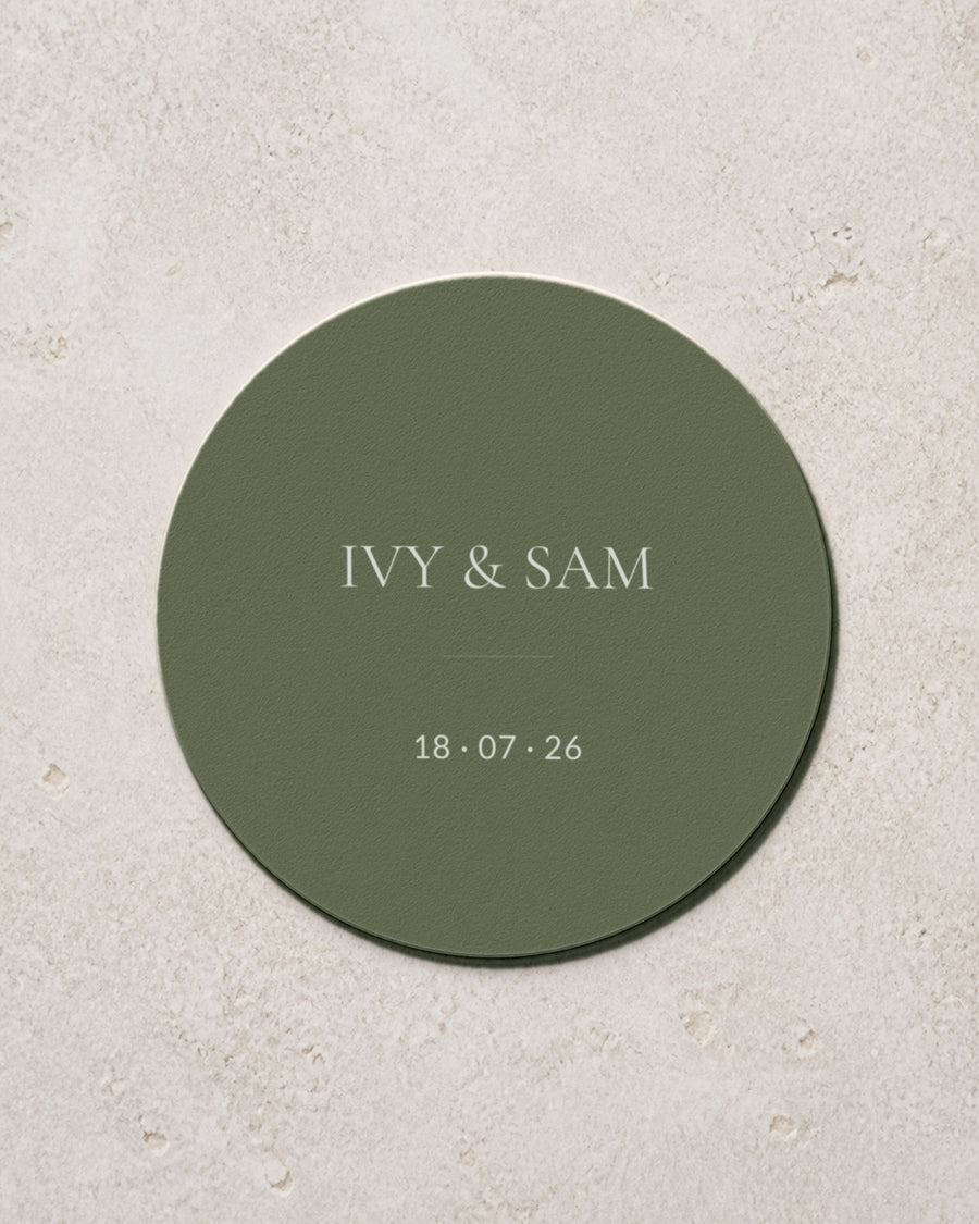The Agnes personalised coaster, printed in Australia