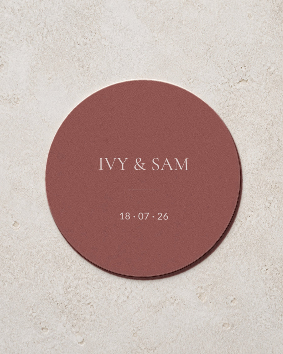 Agnes coaster in Burgundy