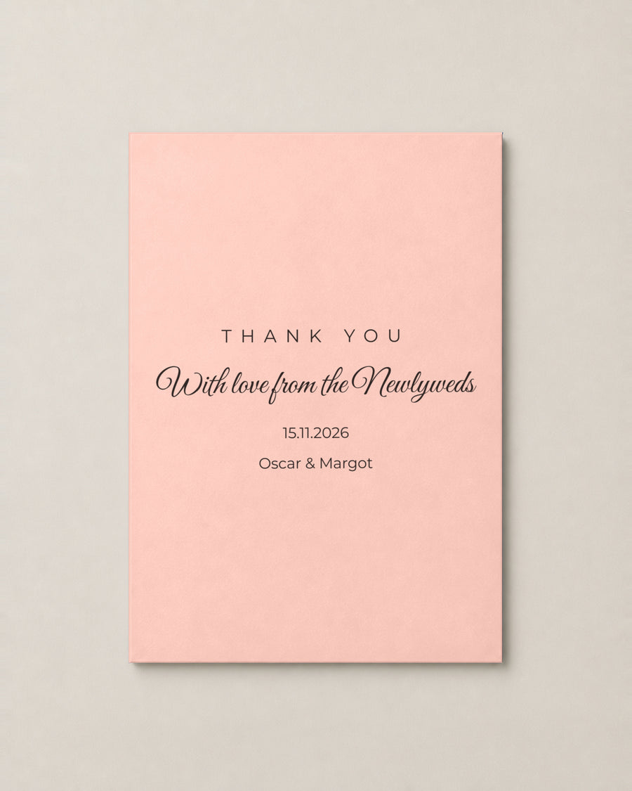 The Clover thank you card, personalised and printed in Australia