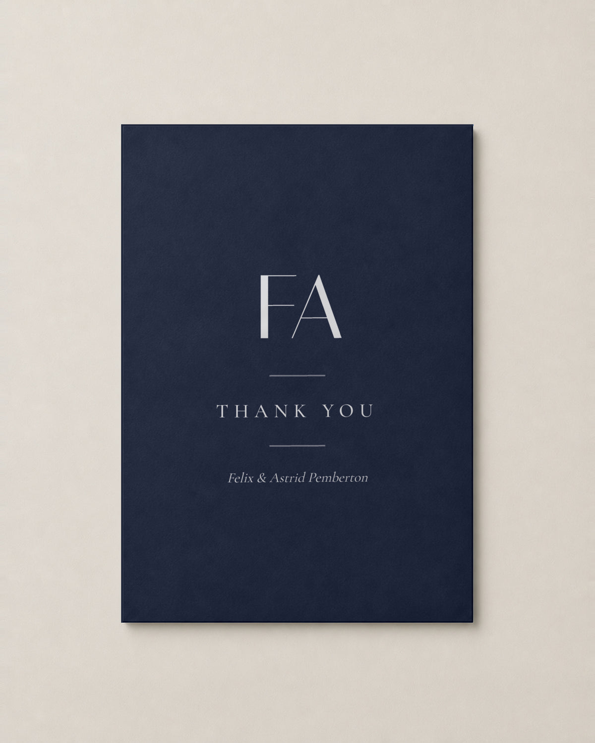The Marchmont thank you card, personalised and printed in Australia
