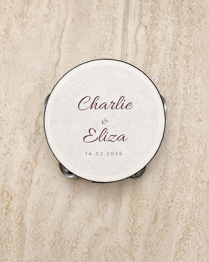 The Clareville tambourine, personalised and printed in Australia