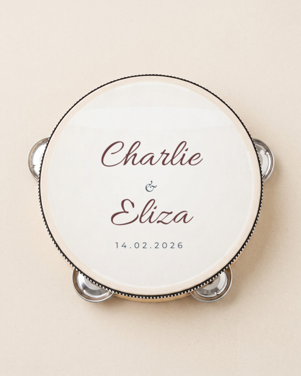 Personalised wedding tambourines