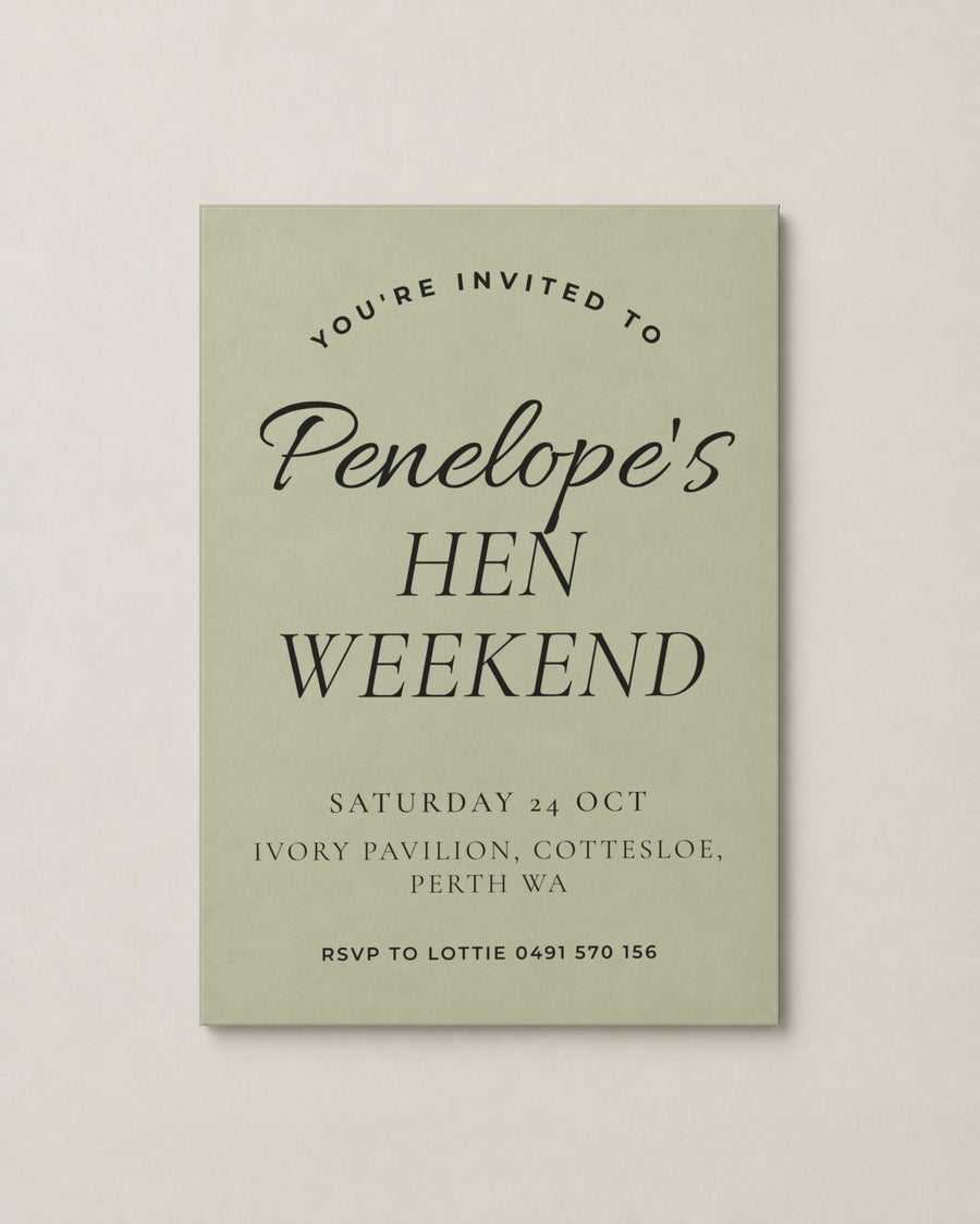 The Bluebird hens invitation, second colour