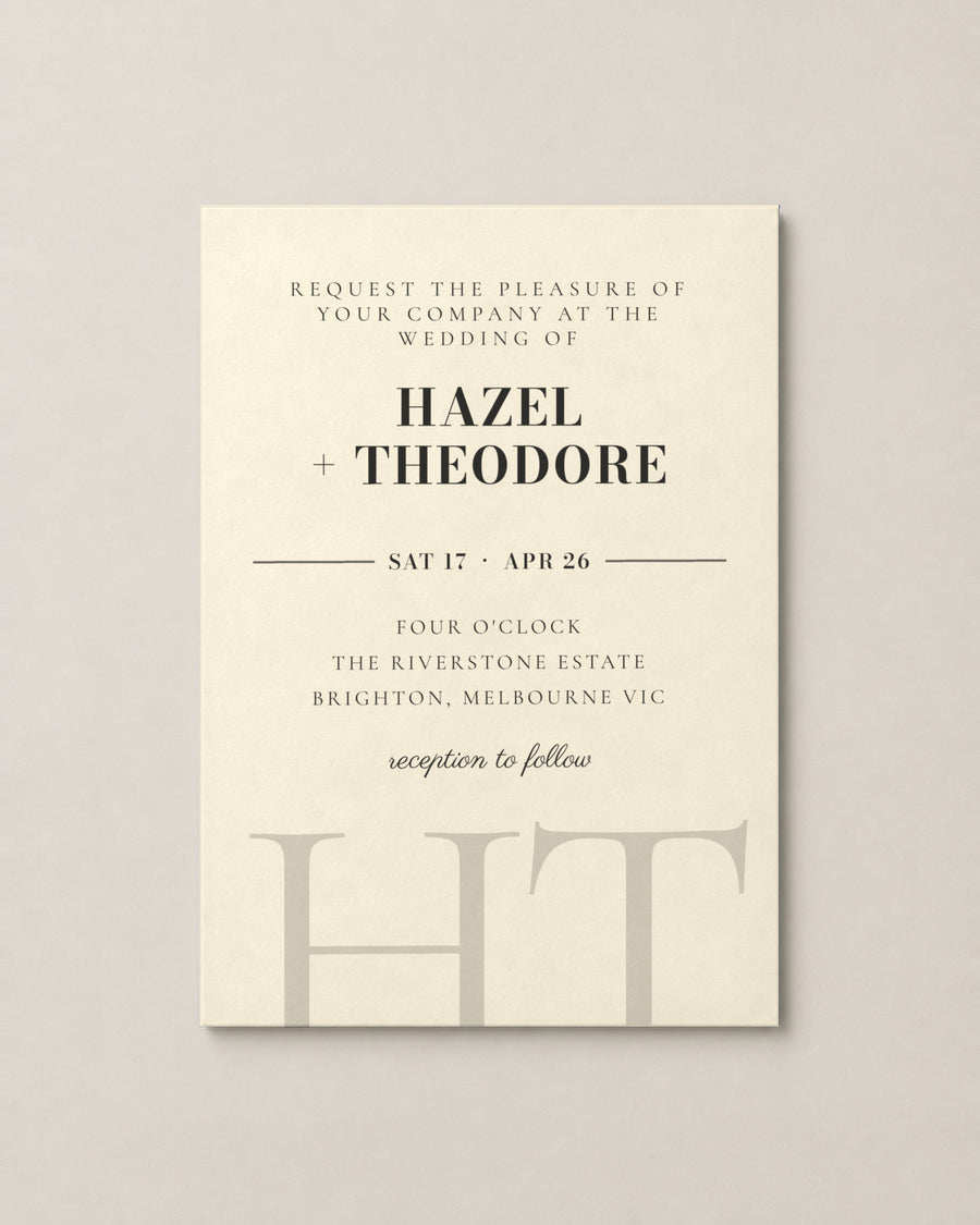 The Granite wedding invitation, second colour