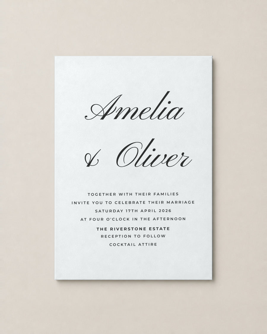 The Killara wedding invitation, second colour