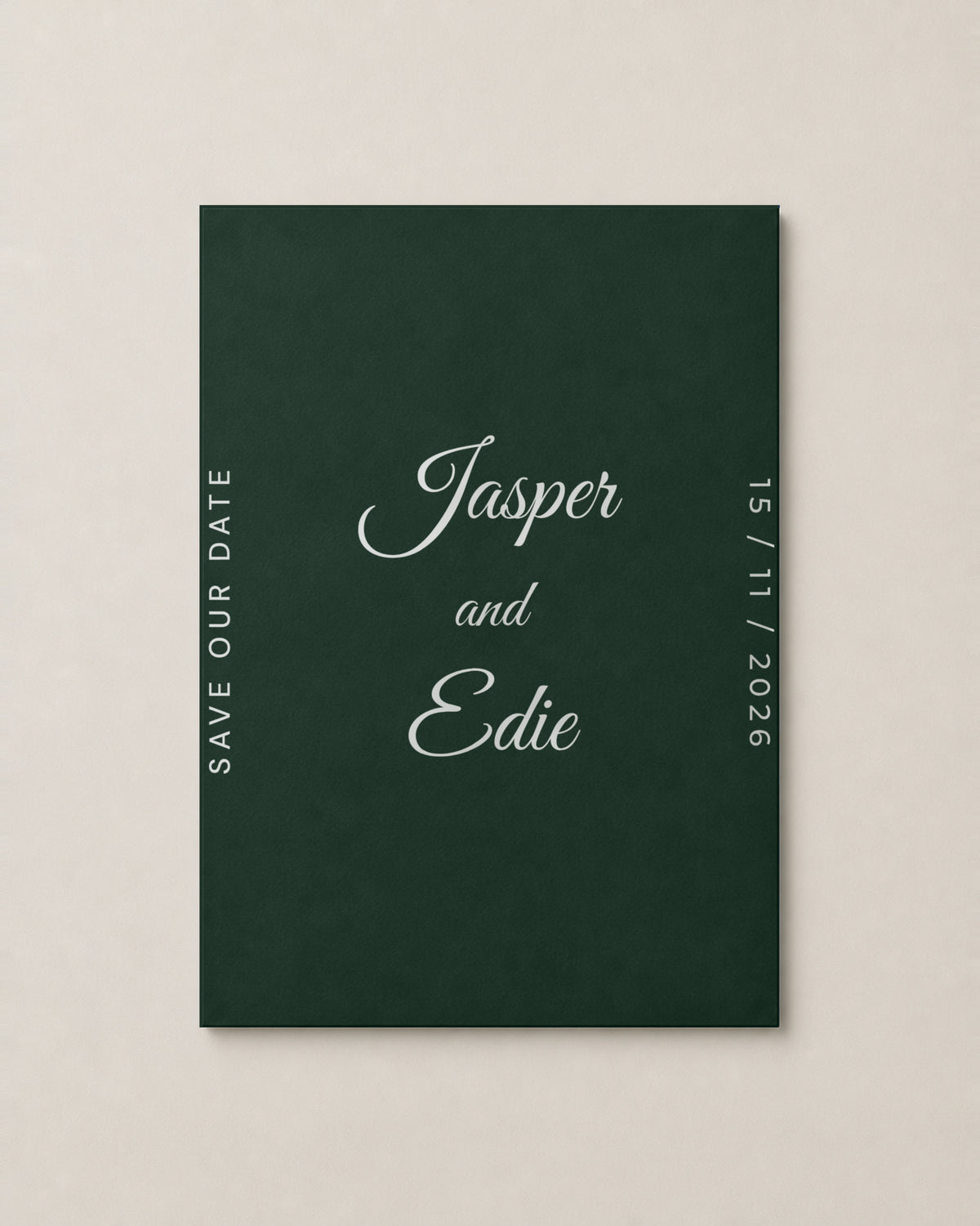 The Marlowe save the date, personalised and printed in Australia