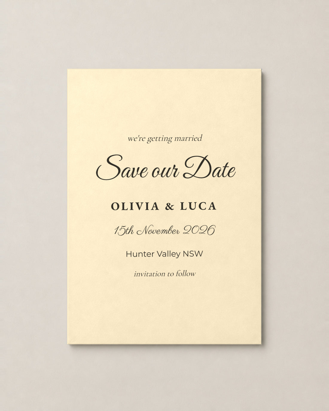 The Nell save the date, second colour