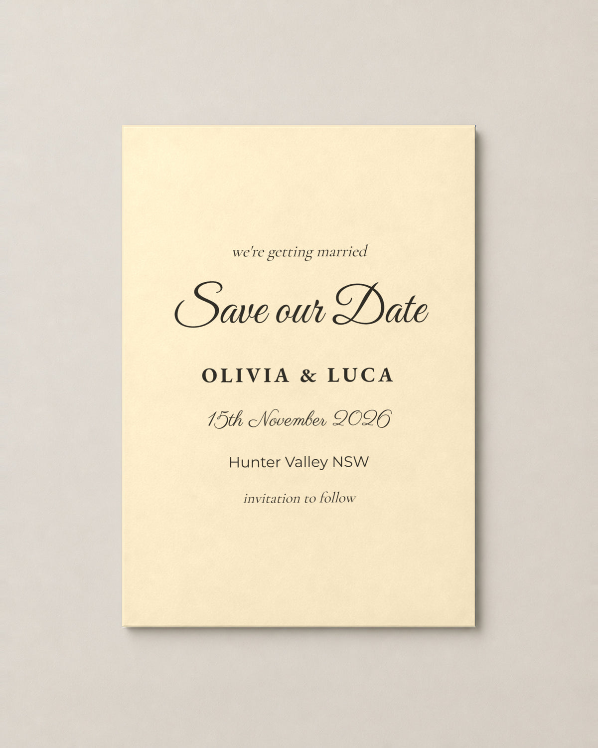 The Nell save the date, second colour