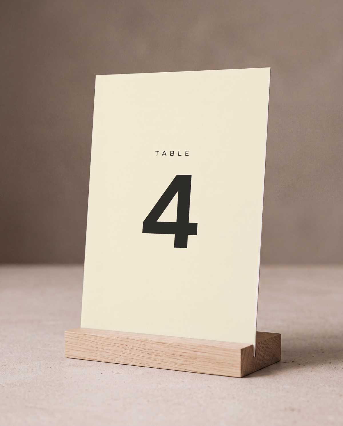 The Aldridge wedding table number, printed in Australia