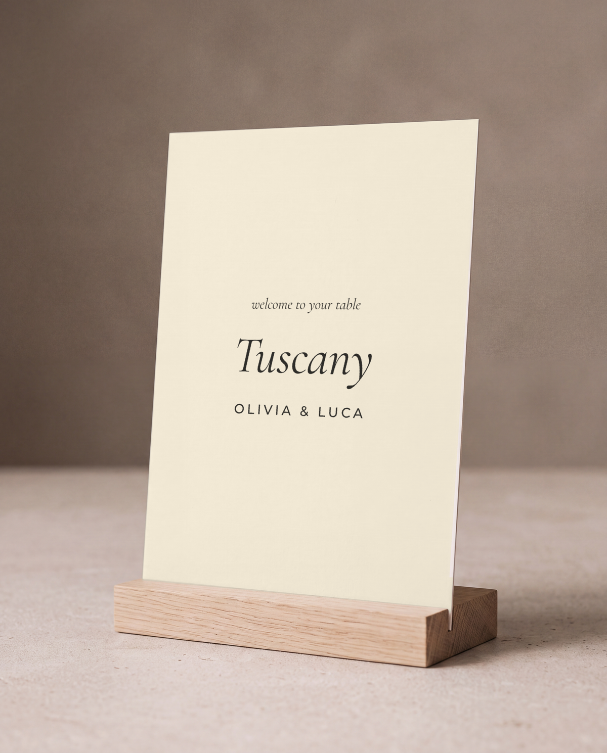 The Mornington named table card, personalised and printed in Australia