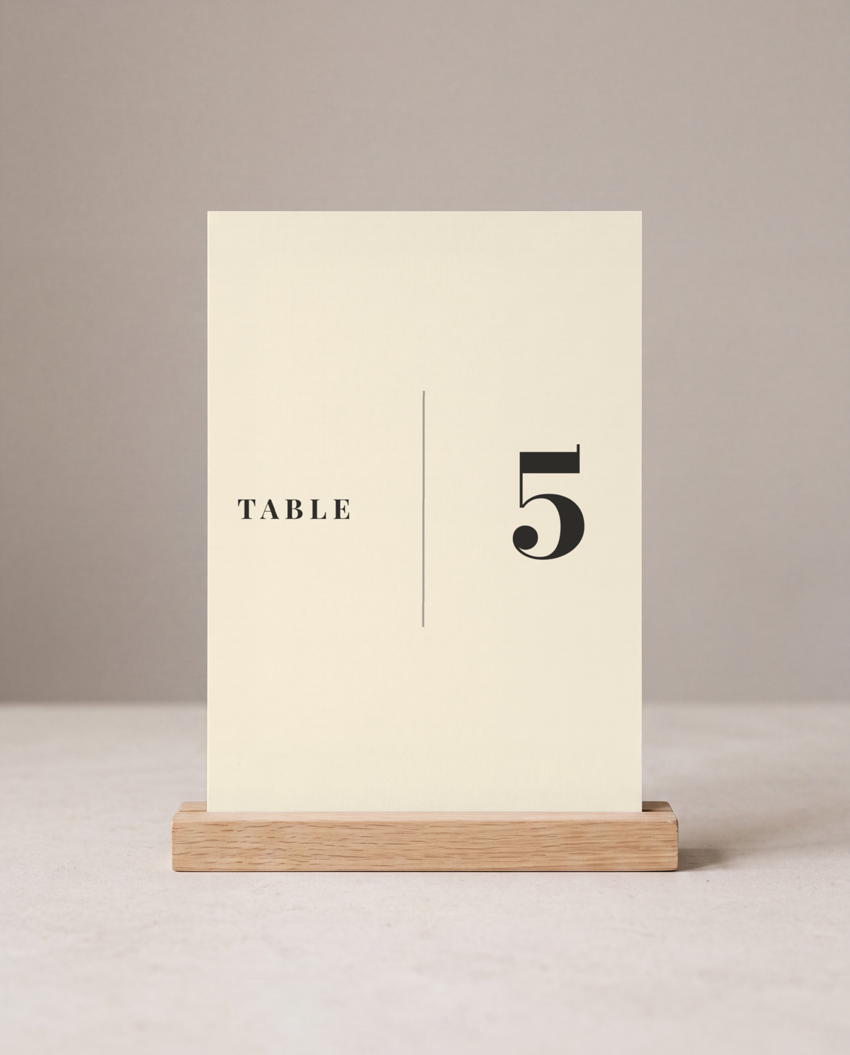 The Cedar table number, second view