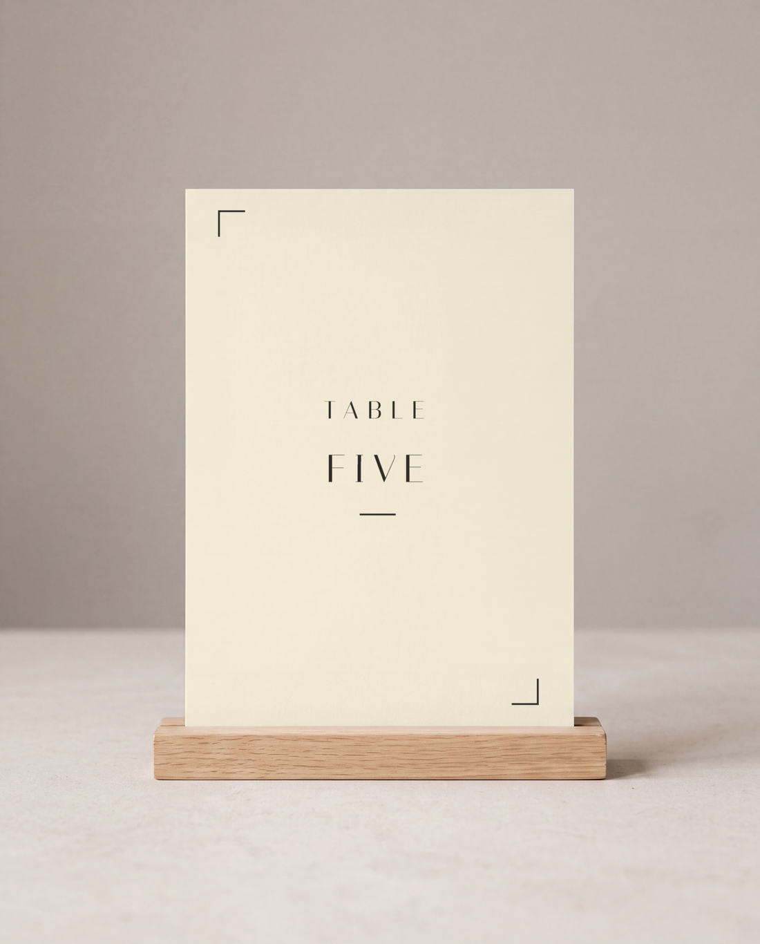 The Cloud table number, second view